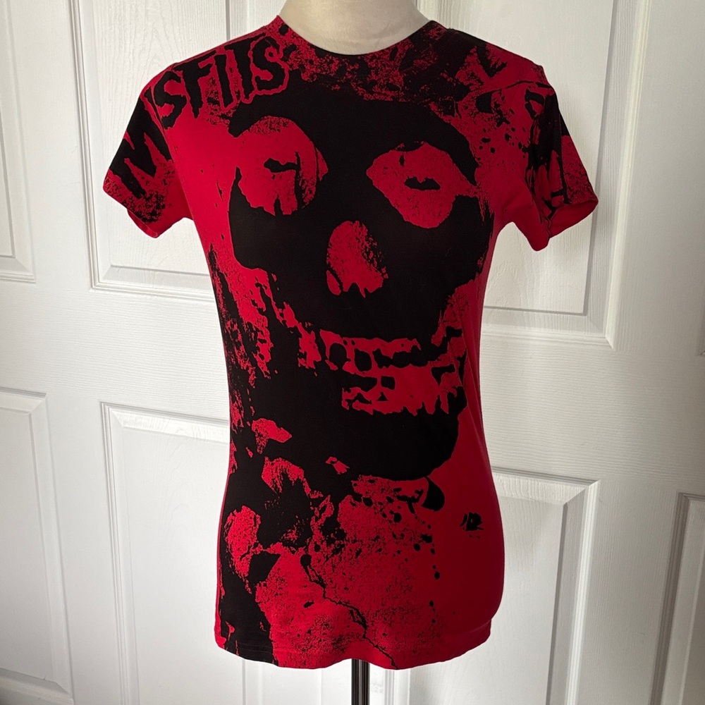 Misfits Women's Red Graphic Tee - Short Sleeve- direct from Jerry Only, size S.